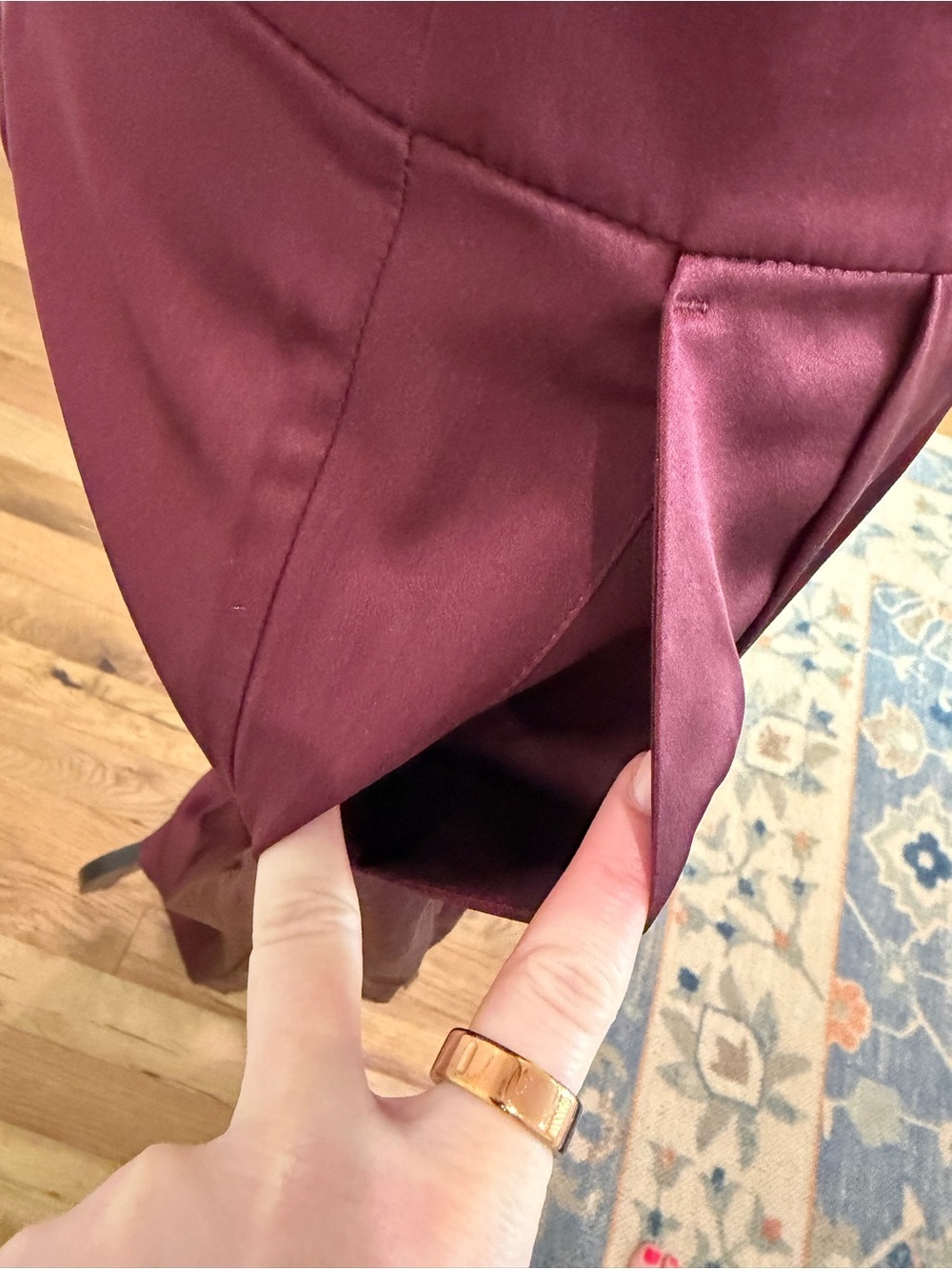 ❤️ Banana Republic Belay Silk Pants Dark Cherry Red Size 6 ❤️ - Picture 7 of 14